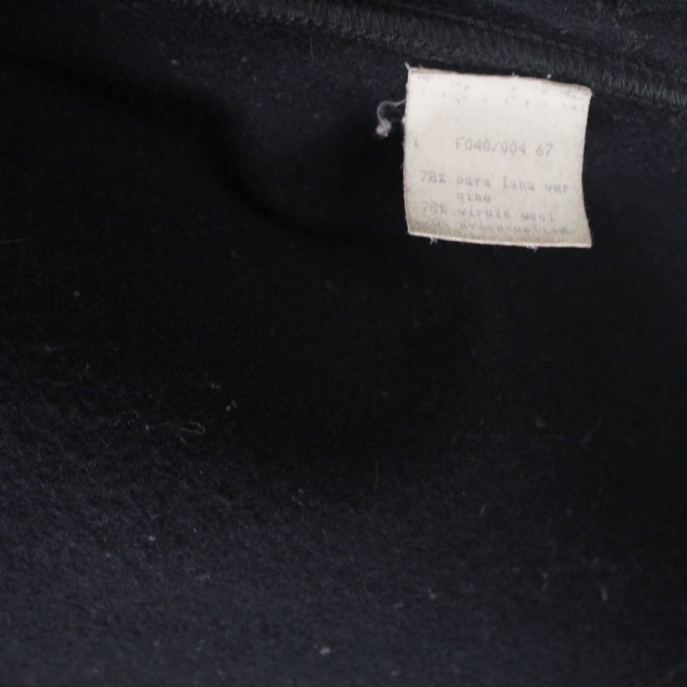 Fendi Vintage Double Faced Black Tan Wool Blend Top Coat Belted Long Trench 42 - Picture 10 of 12